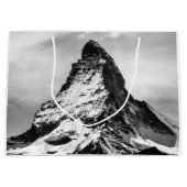 Matterhorn, Alpen Schwarzweiss Große Geschenktüte (Vorderseite)