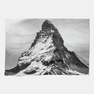 Matterhorn, Alpen Schwarzweiss Handtuch