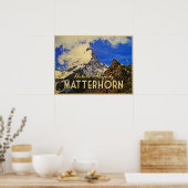 Matterhorn Alpen Vintag Poster (Küche)