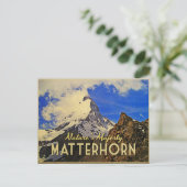Matterhorn Alpen Vintag Postkarte (Stehend Vorderseite)