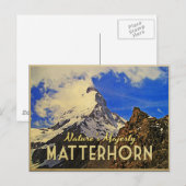 Matterhorn Alpen Vintag Postkarte (Vorne/Hinten)