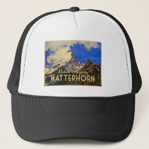 Matterhorn Alpen Vintage Truckerkappe
