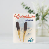 Matterhorn Austria Skipposter. Postkarte (Stehend Vorderseite)