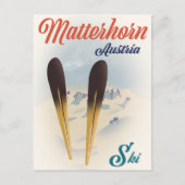 Matterhorn Austria Skipposter. Postkarte (Vorderseite)