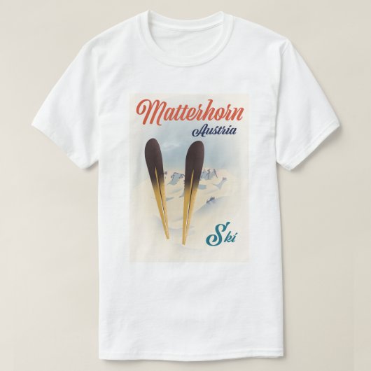 Matterhorn Austria Skipposter. T-Shirt (Design vorne)