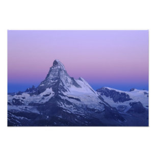 Matterhorn bei Morgendämmerung, Zermatt, Schweizer Fotodruck