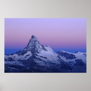 Matterhorn bei Morgendämmerung, Zermatt, Schweizer Poster