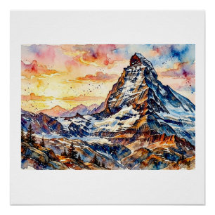 Matterhorn bei Sonnenaufgang,  Poster