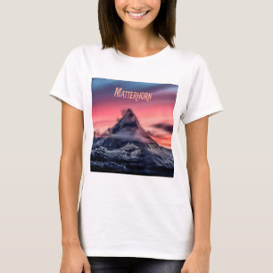 Matterhorn Berg Europa Alpen Schweiz Italien T-Shirt