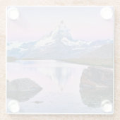 Matterhorn-Berg in Zermatt, Schweiz Glasuntersetzer (Rückseite)