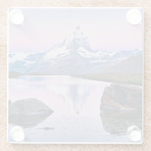 Matterhorn-Berg in Zermatt, Schweiz Glasuntersetzer (Rückseite)