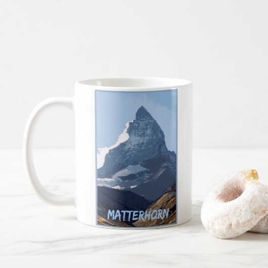 Matterhorn Cool Mountain Design, Schweiz Kaffeetasse (Mit Donut)