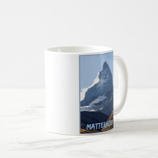 Matterhorn Cool Mountain Design, Schweiz Kaffeetasse (VorderseiteRechts)