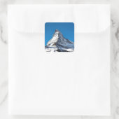 Matterhorn-Foto Quadratischer Aufkleber (Tasche)