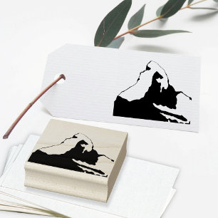 Matterhorn - Französische Alpen Gummistempel