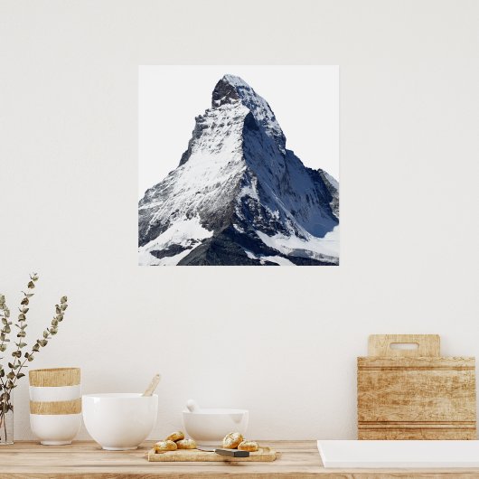 Matterhorn, Hausberg in den Schweizer Alpen Poster (Küche)