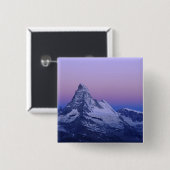 Matterhorn im Morgengrauen, Zermatt, Schweizer Alp Button (Vorne & Hinten)