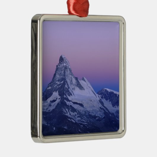 Matterhorn im Morgengrauen, Zermatt, Schweizer Alp Silbernes Ornament (Rechts)