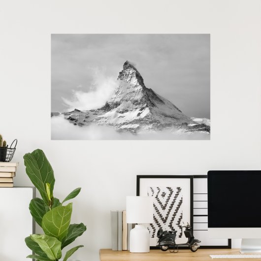 Matterhorn im Winter Poster (Heimbüro)