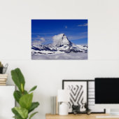 Matterhorn im Wolkenmeer der Schweiz Poster (Heimbüro)