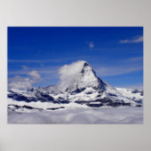 Matterhorn im Wolkenmeer der Schweiz Poster (Vorne)
