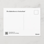Matterhorn in der Schweiz Postkarte (Rückseite)