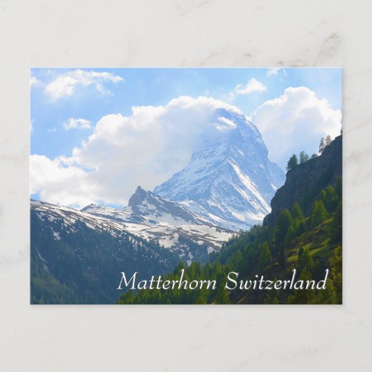Matterhorn in der Schweiz Postkarte (Vorderseite)