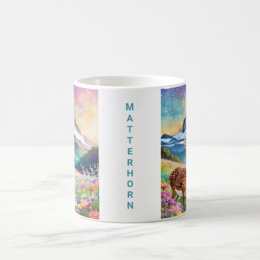 Matterhorn in der Schweiz und Fawn Kaffeetasse (Mittel)