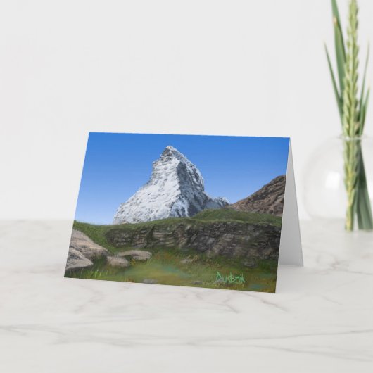 Matterhorn in der Schweiz zur Förderung von Verse  Dankeskarte (Vorderseite)