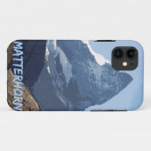 Matterhorn Mountain Design, Schweiz Case-Mate iPhone Hülle (Rückseite (Horizontal))