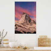 Matterhorn Peak Schweiz Sunset Poster (Küche)