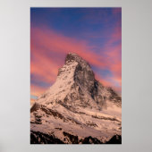 Matterhorn Peak Schweiz Sunset Poster (Vorne)