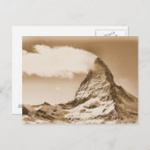 Matterhorn Postkarte. Zermatt in der Schweiz Postkarte (Vorne/Hinten)