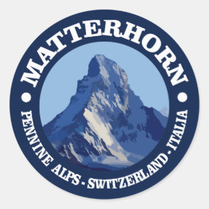 Matterhorn (rd) runder aufkleber