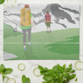 Matterhorn-Reiseplakat Schweiz Geschirrtuch (Gefaltet)