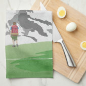 Matterhorn-Reiseplakat Schweiz Geschirrtuch (Viertel Falte)