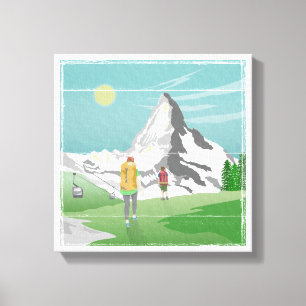Matterhorn-Reiseplakat Schweiz Leinwanddruck