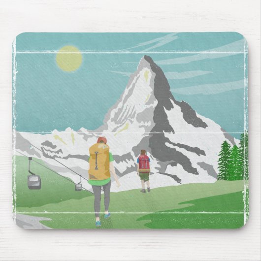 Matterhorn-Reiseplakat Schweiz Mousepad (Vorne)