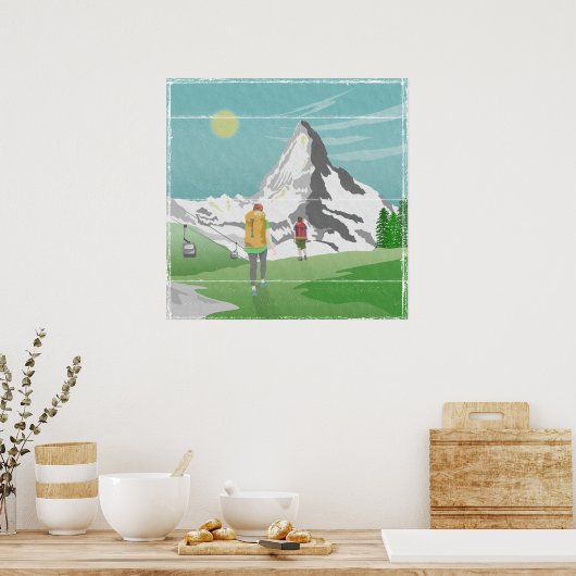 Matterhorn-Reiseplakat Schweiz Poster (Küche)