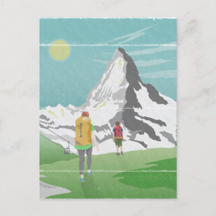Matterhorn-Reiseplakat Schweiz Postkarte