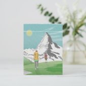 Matterhorn-Reiseplakat Schweiz Postkarte (Stehend Vorderseite)