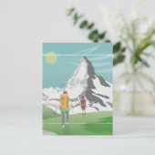 Matterhorn-Reiseplakat Schweiz Postkarte (Stehend Vorderseite)