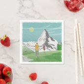 Matterhorn-Reiseplakat Schweiz Serviette (Beispiel)