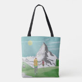 Matterhorn-Reiseplakat Schweiz Tasche (Rückseite)