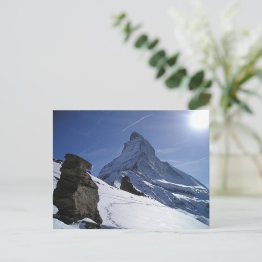 Matterhorn-Schnee Postkarte (Stehend Vorderseite)