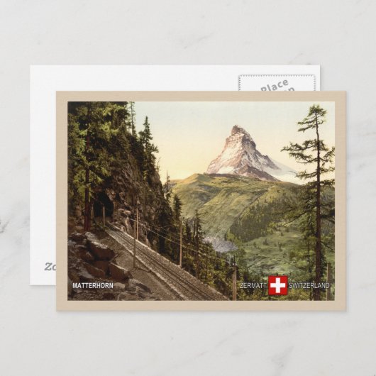Matterhorn Schweiz Alpen Zermatt Schweiz Postkarte (Vorne/Hinten)