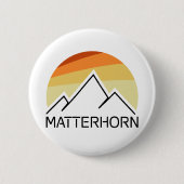 Matterhorn Schweiz Italien Retro Button (Vorderseite)