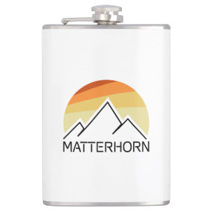 Matterhorn Schweiz Italien Retro Flachmann