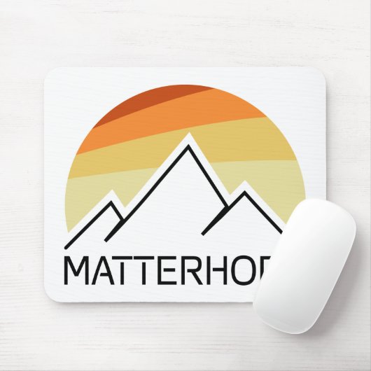 Matterhorn Schweiz Italien Retro Mousepad (Mit Mouse)