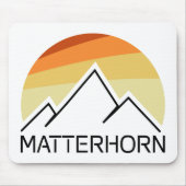 Matterhorn Schweiz Italien Retro Mousepad (Vorne)